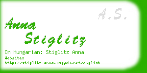 anna stiglitz business card